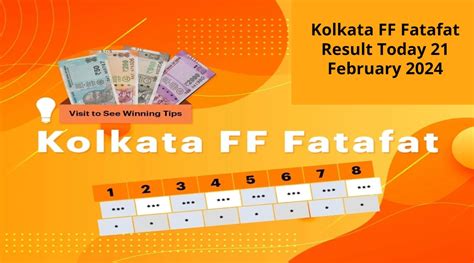 kolkata fatafat february|Kolkata Fatafat FF February 2024 Results .